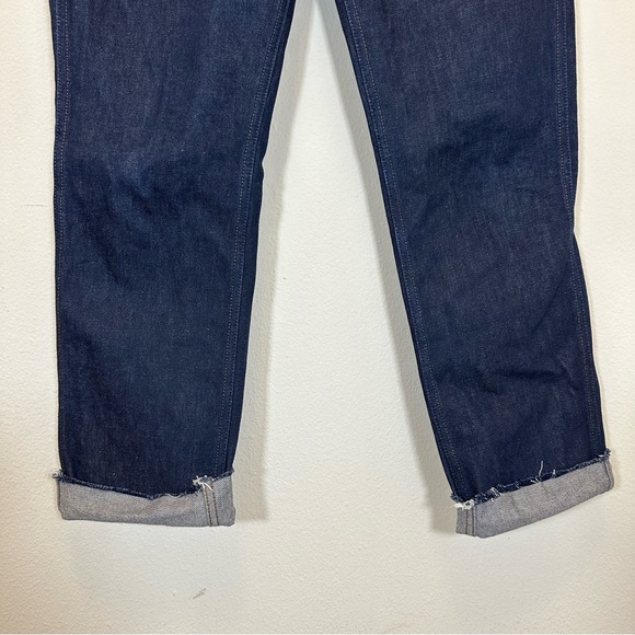 FRAME Denim Le Italien True Straight Jeans Size 29 | Cuffed Cropped | Blue Denim - Picture 4 of 11